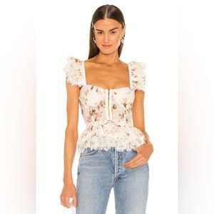 NWOT V. Chapman Delphina Top in English Rose